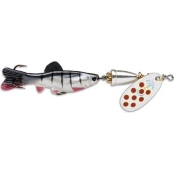 Блесна вращающаяся BLUE FOX Vibrax Chaser 8 г с силиконовой рыбкой, BFVCH2-S (цвет S)